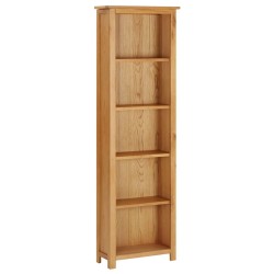 vidaXL Bücherregal 52x22,5x170 cm Eiche Massivholz