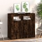 vidaXL Sideboard mit LED-Beleuchtung Räuchereiche 80x35x75 cm vidaXL Sideboard mit LED-Beleuchtung Räuchereiche 80x35x75 cm