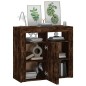 vidaXL Sideboard mit LED-Beleuchtung Räuchereiche 80x35x75 cm vidaXL Sideboard mit LED-Beleuchtung Räuchereiche 80x35x75 cm