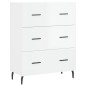Highboard Hochglanz-Weiß 69,5x34x180 cm Holzwerkstoff Highboard Hochglanz-Weiß 69,5x34x180 cm Holzwerkstoff
