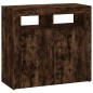 vidaXL Sideboard mit LED-Beleuchtung Räuchereiche 80x35x75 cm vidaXL Sideboard mit LED-Beleuchtung Räuchereiche 80x35x75 cm