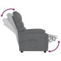 vidaXL Relaxsessel Elektrisch Grau Kunstleder vidaXL Relaxsessel Elektrisch Grau Kunstleder