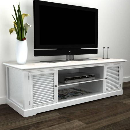 vidaXL TV-Ständer Weiß Holz
