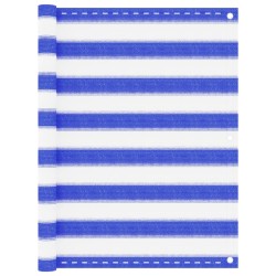 vidaXL Balkon-Sichtschutz Blau und Weiß 90x600 cm HDPE
