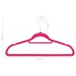vidaXL 100 Stk. Kleiderbügel-Set Anti-Rutsch Rosa Samt vidaXL 100 Stk. Kleiderbügel-Set Anti-Rutsch Rosa Samt