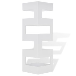Schirmständer Schirmhalter Gehstock Stahl quadratisch weiß 48,5 cm