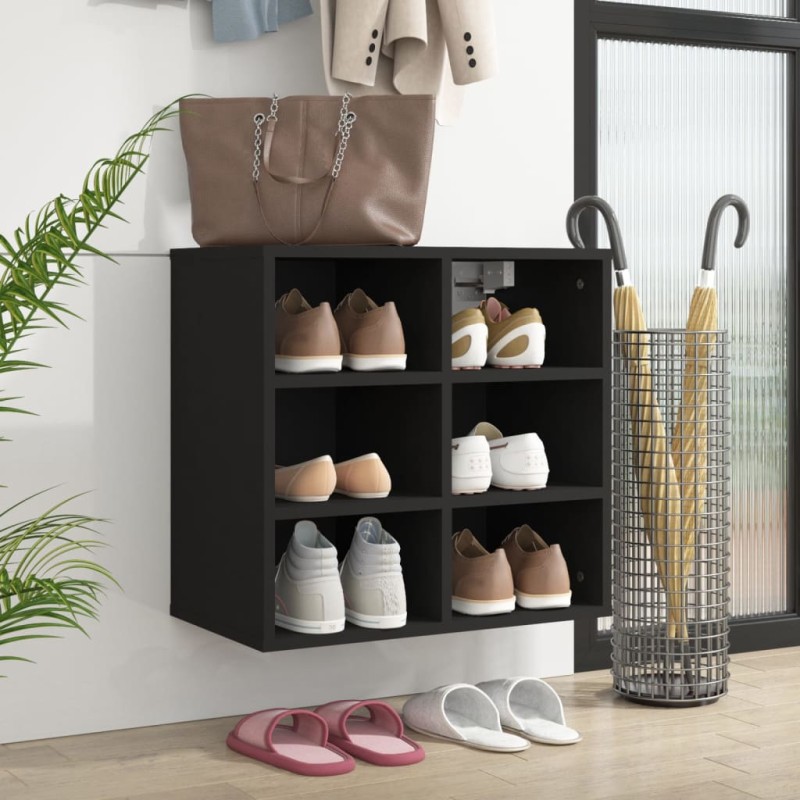 vidaXL Schuhregal Schwarz 52,5x30x50 cm vidaXL Schuhregal Schwarz 52,5x30x50 cm