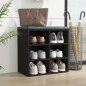 vidaXL Schuhregal Schwarz 52,5x30x50 cm vidaXL Schuhregal Schwarz 52,5x30x50 cm