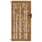 vidaXL Gartentor 85x175 cm Cortenstahl Bambus-Design vidaXL Gartentor 85x175 cm Cortenstahl Bambus-Design
