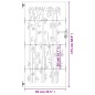 vidaXL Gartentor 85x175 cm Cortenstahl Bambus-Design vidaXL Gartentor 85x175 cm Cortenstahl Bambus-Design