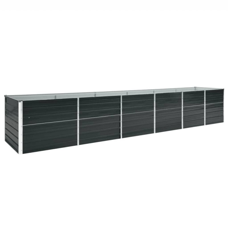 vidaXL Garten-Hochbeet Verzinkter Stahl 480x80x77 cm Anthrazit vidaXL Garten-Hochbeet Verzinkter Stahl 480x80x77 cm Anthrazit