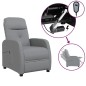 vidaXL Relaxsessel Elektrisch Hellgrau Stoff vidaXL Relaxsessel Elektrisch Hellgrau Stoff