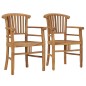vidaXL Gartenstühle 2 Stk. Massivholz Teak vidaXL Gartenstühle 2 Stk. Massivholz Teak