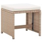 17-tlg. Garten-Essgruppe mit Auflagen Poly Rattan Beige 17-tlg. Garten-Essgruppe mit Auflagen Poly Rattan Beige