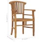 vidaXL Gartenstühle 2 Stk. Massivholz Teak vidaXL Gartenstühle 2 Stk. Massivholz Teak