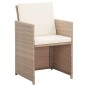 17-tlg. Garten-Essgruppe mit Auflagen Poly Rattan Beige 17-tlg. Garten-Essgruppe mit Auflagen Poly Rattan Beige