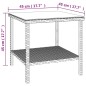 vidaXL Beistelltisch Schwarz 45x45x45 cm Poly Rattan und Hartglas vidaXL Beistelltisch Schwarz 45x45x45 cm Poly Rattan und Hartglas