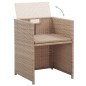 17-tlg. Garten-Essgruppe mit Auflagen Poly Rattan Beige 17-tlg. Garten-Essgruppe mit Auflagen Poly Rattan Beige