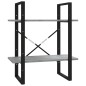 vidaXL Bücherregal 2 Fächer Grau Sonoma 60x30x70 cm Holzwerkstoff vidaXL Bücherregal 2 Fächer Grau Sonoma 60x30x70 cm Holzwerkstoff