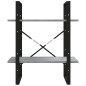 vidaXL Bücherregal 2 Fächer Grau Sonoma 60x30x70 cm Holzwerkstoff vidaXL Bücherregal 2 Fächer Grau Sonoma 60x30x70 cm Holzwerkstoff