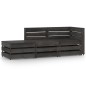 vidaXL 3-tlg. Garten-Lounge-Set Grau Imprägniertes Kiefernholz vidaXL 3-tlg. Garten-Lounge-Set Grau Imprägniertes Kiefernholz
