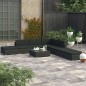 8-tlg. Garten-Lounge-Set mit Auflagen Poly Rattan Schwarz 8-tlg. Garten-Lounge-Set mit Auflagen Poly Rattan Schwarz