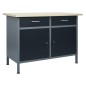 vidaXL Werkbank Schwarz 120x60x85 cm Stahl vidaXL Werkbank Schwarz 120x60x85 cm Stahl