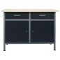 vidaXL Werkbank Schwarz 120x60x85 cm Stahl vidaXL Werkbank Schwarz 120x60x85 cm Stahl