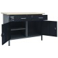 vidaXL Werkbank Schwarz 120x60x85 cm Stahl vidaXL Werkbank Schwarz 120x60x85 cm Stahl
