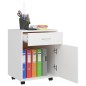 vidaXL Rollschrank Weiß 45x38x54 cm Holzwerkstoff vidaXL Rollschrank Weiß 45x38x54 cm Holzwerkstoff