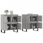 Sideboards 2 Stk. Grau Sonoma Holzwerkstoff Sideboards 2 Stk. Grau Sonoma Holzwerkstoff