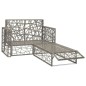 2-tlg. Garten-Lounge-Set mit Auflagen Poly Rattan Grau 2-tlg. Garten-Lounge-Set mit Auflagen Poly Rattan Grau