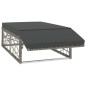 2-tlg. Garten-Lounge-Set mit Auflagen Poly Rattan Grau 2-tlg. Garten-Lounge-Set mit Auflagen Poly Rattan Grau