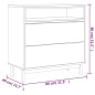 vidaXL Schubladenschrank FLAM 80x40x80 cm Massivholz Kiefer vidaXL Schubladenschrank FLAM 80x40x80 cm Massivholz Kiefer