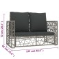 2-tlg. Garten-Lounge-Set mit Auflagen Poly Rattan Grau 2-tlg. Garten-Lounge-Set mit Auflagen Poly Rattan Grau