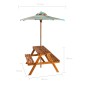 vidaXL Kinder-Picknicktisch mit Sonnenschirm 79x90x60 cm Akazienholz vidaXL Kinder-Picknicktisch mit Sonnenschirm 79x90x60 cm Akazienholz