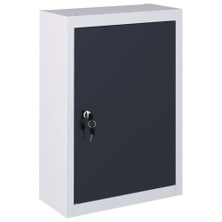 vidaXL Wand-Werkzeugschrank Industriedesign Metall Grau und Schwarz