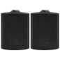 vidaXL Wandlautsprecher Stereo 2 Stk. Schwarz Indoor Outdoor 100 W vidaXL Wandlautsprecher Stereo 2 Stk. Schwarz Indoor Outdoor 100 W