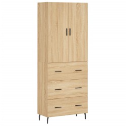 Highboard Sonoma-Eiche 69,5x34x180 cm Holzwerkstoff