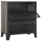 vidaXL Aufbewahrungsschrank Grau 72x36x82 cm Metall und MDF vidaXL Aufbewahrungsschrank Grau 72x36x82 cm Metall und MDF