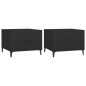 vidaXL Couchtische mit Metallbeinen 2 Stk. Schwarz 50x50x40 cm vidaXL Couchtische mit Metallbeinen 2 Stk. Schwarz 50x50x40 cm