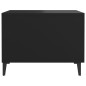 vidaXL Couchtische mit Metallbeinen 2 Stk. Schwarz 50x50x40 cm vidaXL Couchtische mit Metallbeinen 2 Stk. Schwarz 50x50x40 cm
