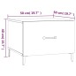 vidaXL Couchtische mit Metallbeinen 2 Stk. Schwarz 50x50x40 cm vidaXL Couchtische mit Metallbeinen 2 Stk. Schwarz 50x50x40 cm