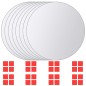 vidaXL 8-tlg. Spiegelfliesen-Set Rund Glas vidaXL 8-tlg. Spiegelfliesen-Set Rund Glas