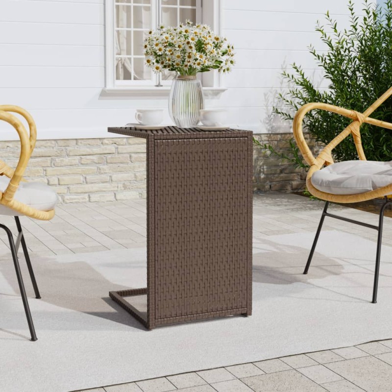 vidaXL C-Tisch Braun 40x35x60 cm Poly Rattan vidaXL C-Tisch Braun 40x35x60 cm Poly Rattan