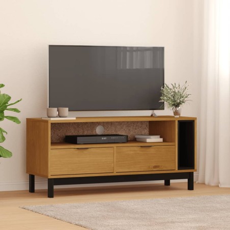 vidaXL TV-Schrank FLAM 110x40x50 cm Massivholz Kiefer