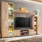 vidaXL TV Wohnwand mit LED-Leuchten Sonoma Eiche vidaXL TV Wohnwand mit LED-Leuchten Sonoma Eiche