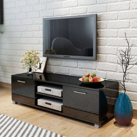 vidaXL TV-Schrank Hochglanz-Schwarz 120×40,3×34,7 cm