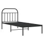 vidaXL Bettgestell mit Kopfteil Metall Schwarz 90x190 cm vidaXL Bettgestell mit Kopfteil Metall Schwarz 90x190 cm