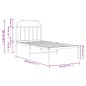 vidaXL Bettgestell mit Kopfteil Metall Schwarz 90x190 cm vidaXL Bettgestell mit Kopfteil Metall Schwarz 90x190 cm